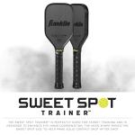 Franklin Sports Sweet Spot Training Pickleball Paddle - The Original Pickleball Trainer Practice Paddle - Mini Paddle Head + Extra Long Handle for Shot + Swing Training - 16mm Core + T700 Carbon Face