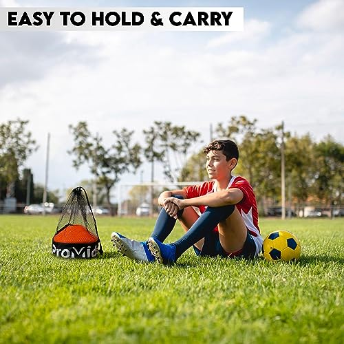 Premium soccer training cones set with carrying bag