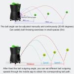 Portable Pickleball Machine, Mini Pickleball Ball Launcher Practice Equipment, with Remote, Smart App Control, 45 Ball Capacity, Ball Speed 8-60km/h, Install An Extension Fence, for Kids/Beginners