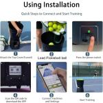 Portable Pickleball Machine, Mini Pickleball Ball Launcher Practice Equipment, with Remote, Smart App Control, 45 Ball Capacity, Ball Speed 8-60km/h, Install An Extension Fence, for Kids/Beginners