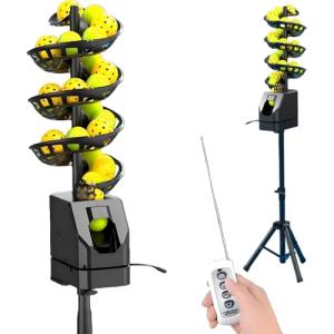 Automatic Tennis and Pickleball Ball Machine – Adjustable Speed, Spin & Angles for Dinks, Chops, Volleys & Serves – Perfect for Indoor/Outdoor Practice, All Skill Levels