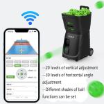 CUTPOIY Pickleball Ball Machine, Portable Automatic Ball Launcher Thrower, APP Intelligent Control/80 Large Capacity, Pickleball Practice Equipment, for All Pickleball Players Lovers