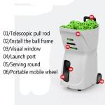 CUTPOIY Pickleball Ball Machine, Portable Automatic Ball Launcher Thrower, APP Intelligent Control/80 Large Capacity, Pickleball Practice Equipment, for All Pickleball Players Lovers