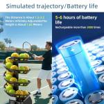 Pickleball Machine Ball Thrower,Portable Pickle Ball Launcher Machine with Remote Control for Practice,Built-in 5200mAh Lithium Battery,Training Aids and Gifts for Beginners Upgradedversion