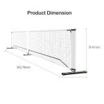 22FT Portable Pickleball Net for Driveway with Carry Bag – Regulation Size 22 Ft Pickleball Net System with Sturdy Metal Frame, 4 Paddles & 4 Outdoor Pickleballs, Fast Setup, Weather‑Resistant for Bac