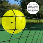 Homie Portable Pickleball Net Set with 4 Balls, Backpack Carrying Bag, 22 FT Regulation Size, Easy Setup for Outdoor Indoor, Weather Resistant Metal Frame