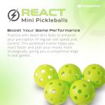 PIKKOFUN React Mini Pickleball Balls – 5 Pack 1.65" Small Pickleball Training Balls for Indoor Drills, Hand Speed & Paddle Control – Quiet Home Practice, Warm-Ups & Gifts – Lime Green