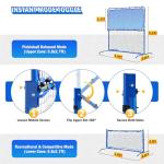 Pickleball Practice Rebounder Net with Pro Paddles Set for Dink Volley Solo Training Equipment, Mini Pickleball Net 2in1 Trainer for Outdoor Driveway Backyard and Indoor Garage, Easy Setup & Storage