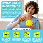 Dink’r Pickleball Training Device 2.0 – Solo Trainer for Home Practice | 10-Foot Auto-Lock Cord, Quick-Switch Ball System, Dual Mounting Plates | Fun Gift for Pickleball Players & Families