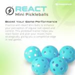 PIKKOFUN React Mini Pickleball Balls -5 Pack Silent Pickleball Balls for Training - Soft Practice Ball for Improve Hand Speed, Paddle Control and Accuracy - Blue