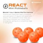 PIKKOFUN React Mini Pickleball Training Balls, 5 Pack Small Quiet Training Balls, Practice Aids for Drills, Paddle Control, Warm Up, Focus - Orange