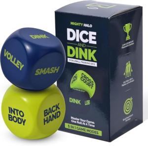 MIGHTY HALO Dice & Dink Pickleball Trainer – Pickleball Training Equipment & Practice Aid – Pickleball Accessories for Drills, Coaching & Skill Development – Great Gift for Pickleball Lovers