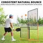 FAHKNS Pickleball Rebounder Training Equipment, Pickleball Rebound Net, for Single Player Practice Hitting, Doubles, Suitable for Garage, Backyard, Park, Indoor and Outdoor (Orange, 6 x 6 FT)