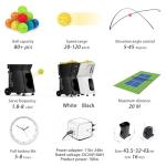 PUSUN Smart Pickleball Machine PP-Smart-Pro - APP Controlled Auto Feed, 10 Training Modes, 85 Ball Capacity, 4-6Hr Battery Life, Suitable for All Level Players(White)