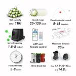 PUSUN PP-Smart Pickleball Machine – 80+ Ball Capacity, 20–70 mph Speed, 1.6–6s Frequency, 65ft Max Distance, 4–6H Lithium Battery, App & Remote Control, for Beginner to Advanced Players (Black)