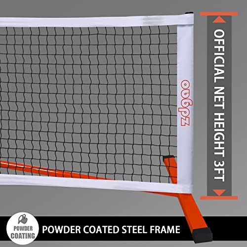 Portable Pickleball Set with 4 Paddles, Net, Balls & Bag