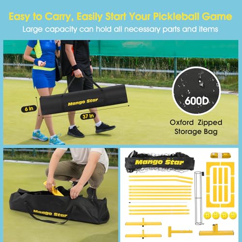 MangoStar 22FT Portable Pickleball Net with Accessories