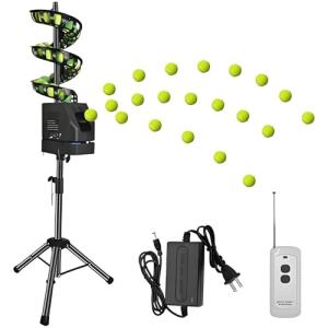 AETEREOS Electric Tennis Ball Dropping Machine Tennis Ball Feeder Tennis Machine Lightweight Tennis Serving Machine Frequency Adjustable for Pickleballs & Tennis Balls