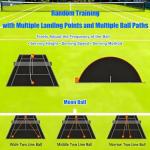 AETEREOS Electric Tennis Ball Dropping Machine Tennis Ball Feeder Tennis Machine Lightweight Tennis Serving Machine Frequency Adjustable for Pickleballs & Tennis Balls