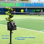 AETEREOS Electric Tennis Ball Dropping Machine Tennis Ball Feeder Tennis Machine Lightweight Tennis Serving Machine Frequency Adjustable for Pickleballs & Tennis Balls