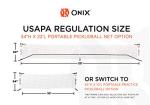 Onix Pickleball 2-in-1 Regulation-Size Portable Net and Practice Net Set Includes Carrying Case with Wheels,White