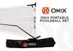 Onix Pickleball 2-in-1 Regulation-Size Portable Net and Practice Net Set Includes Carrying Case with Wheels,White