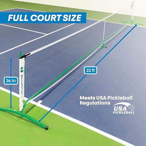 Portable Tournament Net System for Pickleball Court Setup