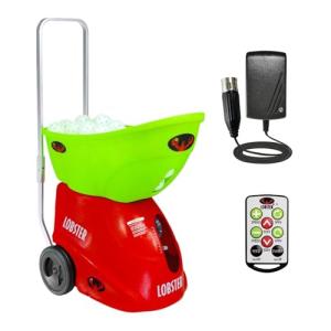 LOBSTER Sports Pickle Two Pickleball Machine – Full-Featured, Auto Launcher, Spin Control, Random Oscillation, 2-Line Drill, Battery Powered, Portable, Holds 125 Balls – with 10-Function Remote