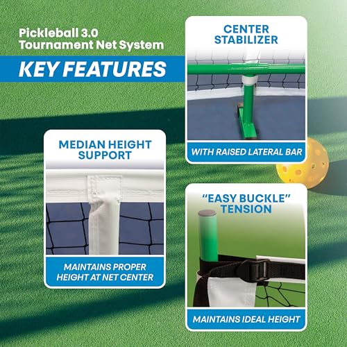 Portable Tournament Net System for Pickleball Court Setup