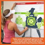Pickleball Dink Pad Practice Board by ModFamily – 3"x4" Solo Wall Rebounder Training Aid to Improve Dinks, Accuracy & Game Control – Outdoor & Indoor Pickleball Training Tools for Beginners & Pros