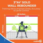 Pickleball Dink Pad Practice Board by ModFamily – 3"x4" Solo Wall Rebounder Training Aid to Improve Dinks, Accuracy & Game Control – Outdoor & Indoor Pickleball Training Tools for Beginners & Pros