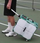 Pickleball Tutor Spin Ultra Model Ball Machine with Multi-Function Remote. Variable SIDESPIN. Speed 60MPH. Includes Popular PRESET Shots and DRILS. Made in USA by #1 Pickleball Machine Company.