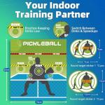 Portable Pickleball Trainer - Instant Feedback Rebounder, Training Aid for Backyard Practice, School Club Skill Development, Pickleball Practice Equipment, Adjustable Pickleballs Trainer for All Ages