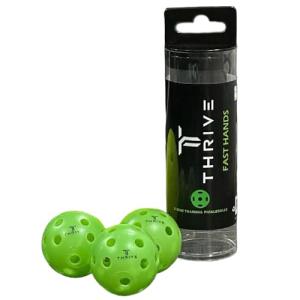 Thrive Fast Hands Mini Pickleball Ball - Quicker Reaction Training Aid for Hands, Paddle Control, and Coordination - Great for Pickleball Drills - Includes 3 Balls and Tube