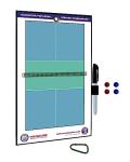 The Coacher Premium Dry Erase Magnetic Badminton or Pickleball Coaching Coach Board Clipboard - Made in The USA - Double-Sided - Training Aids Equipment Gear (4 Ceramic Player Magnets)