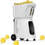 Pickleball Machine, PUSUN Automatic Pickleball Launcher for Professional Training, Support App&Remote Control Speed/Angle/Rotation, Large Capacity for 85+Ball, 4-6 Hour Battery Life, Self-Programming