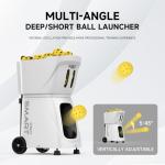 Pickleball Machine, PUSUN Automatic Pickleball Launcher for Professional Training, Support App&Remote Control Speed/Angle/Rotation, Large Capacity for 85+Ball, 4-6 Hour Battery Life, Self-Programming