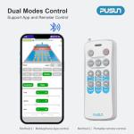 Pickleball Machine, PUSUN Automatic Pickleball Launcher for Professional Training, Support App&Remote Control Speed/Angle/Rotation, Large Capacity for 85+Ball, 4-6 Hour Battery Life, Self-Programming