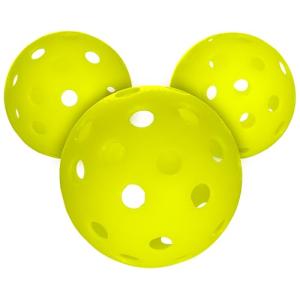 Franklin Sports Oversized Training Pickleballs - Training Balls for Beginners + Skill Practice - Extra Large 80mm Outdoor Pickleballs - Jumbo 3 Pack - Practice Aid - Optic Yellow