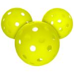 Franklin Sports Oversized Training Pickleballs - Training Balls for Beginners + Skill Practice - Extra Large 80mm Outdoor Pickleballs - Jumbo 3 Pack - Practice Aid - Optic Yellow