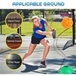 Pickleball Training Aids, Pickleball Rebounder with a Convenient Handle and Elastic Rope, Improve Speed, Coordination & Stamina, Pickleball Training Tool for Youth and Beginner