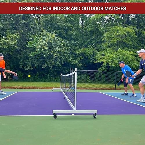 Indoor/Outdoor Portable Pickleball Net with Rust-Proof Aluminum Frame