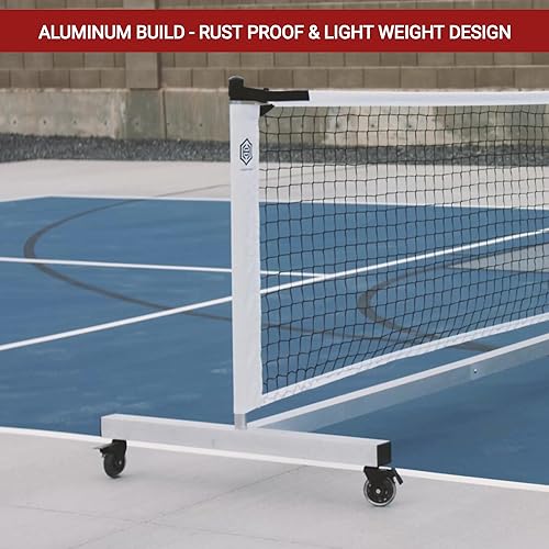 Indoor/Outdoor Portable Pickleball Net with Rust-Proof Aluminum Frame