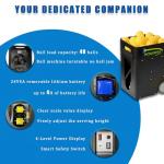 Pickleballs Machine, Pickleballs Training Equipment, Practice Launcher for 40 Balls Pickleballs Training, Adjustable Throwing Angle, Speed, Rotation Frequency for Beginners