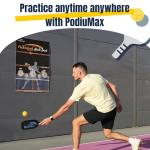 PodiuMax Pickleball Dink Pad for Improved Accuracy and Control, Wall Pickleball Rebounder Training Aid, Outdoor Wall Drill Poster (4x3ft)