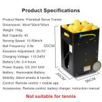 PicklebaII Ball Machine, Portable Electric Picklebäll Launcher Trainer with App Control, 40 Ball Capacity, Adjustable Speed & Spin, Battery Powered with Wheels