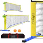Portable Pickleball Net, Regulation Size 22FT and 11FT Half Court Size 2-in-1 Pickle Ball Net with 2 Pickleballs and Carry Bag for Driveway, Backyard, Street, Weather Resistance Steady Steel Frame
