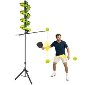 Posboll Pickleball Machine Ball Launcher&Dropping Machine,Portable Battery-Free Pickleball Trainer, 26-Ball Large Capacity,Adjustable Height,Perfect Solo Training adis for Beginners&Pros