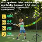 Posboll Pickleball Machine Ball Launcher&Dropping Machine,Portable Battery-Free Pickleball Trainer, 26-Ball Large Capacity,Adjustable Height,Perfect Solo Training adis for Beginners&Pros