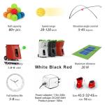 PUSUN PP-SMART Pickleball Machine - Professional Auto Ball Server with APP Control, 20 Landing Points & Dink Shots, Smart Pickleball Trainer with Variable Speed System (4-6H Runtime) (Red)